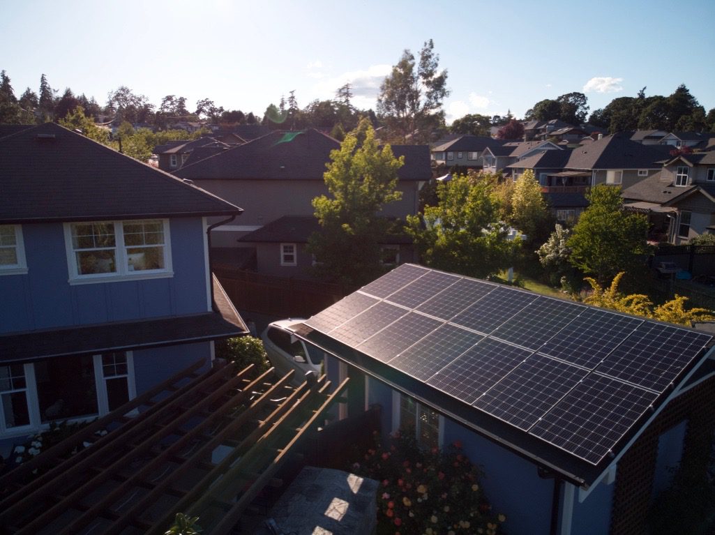 garage rooftop solar panel installation Victoria BC