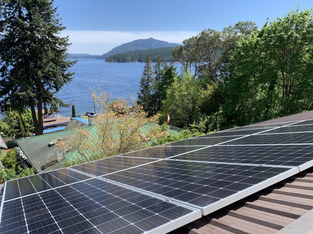 rooftop solar installation Maple Bay BC