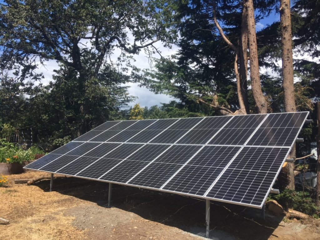 ground mount solar array Victoria BC