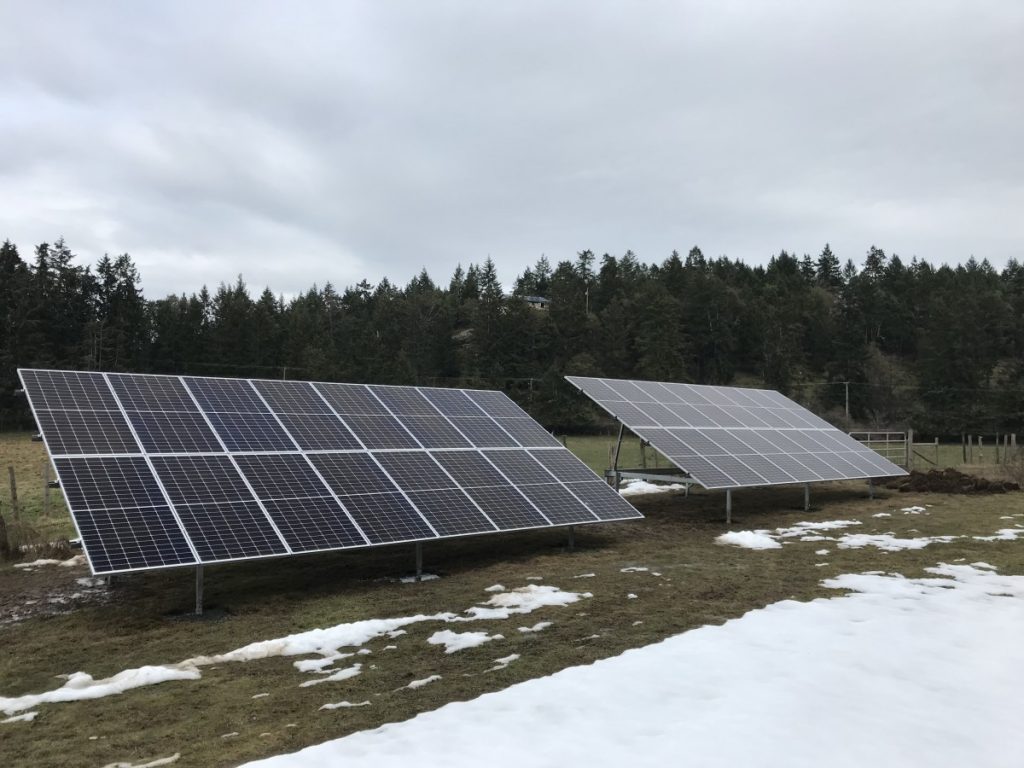 ground mount solar panel installation Cobble Hill BC