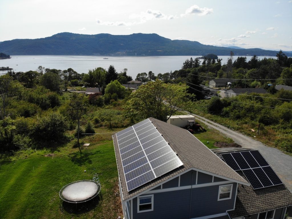 rooftop solar array Brentwood Bay BC