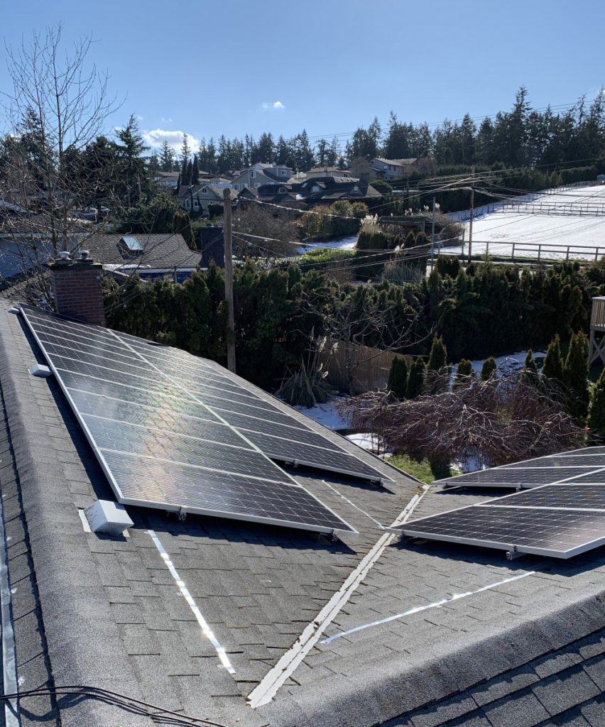 rooftop solar panel installation Saanichton BC