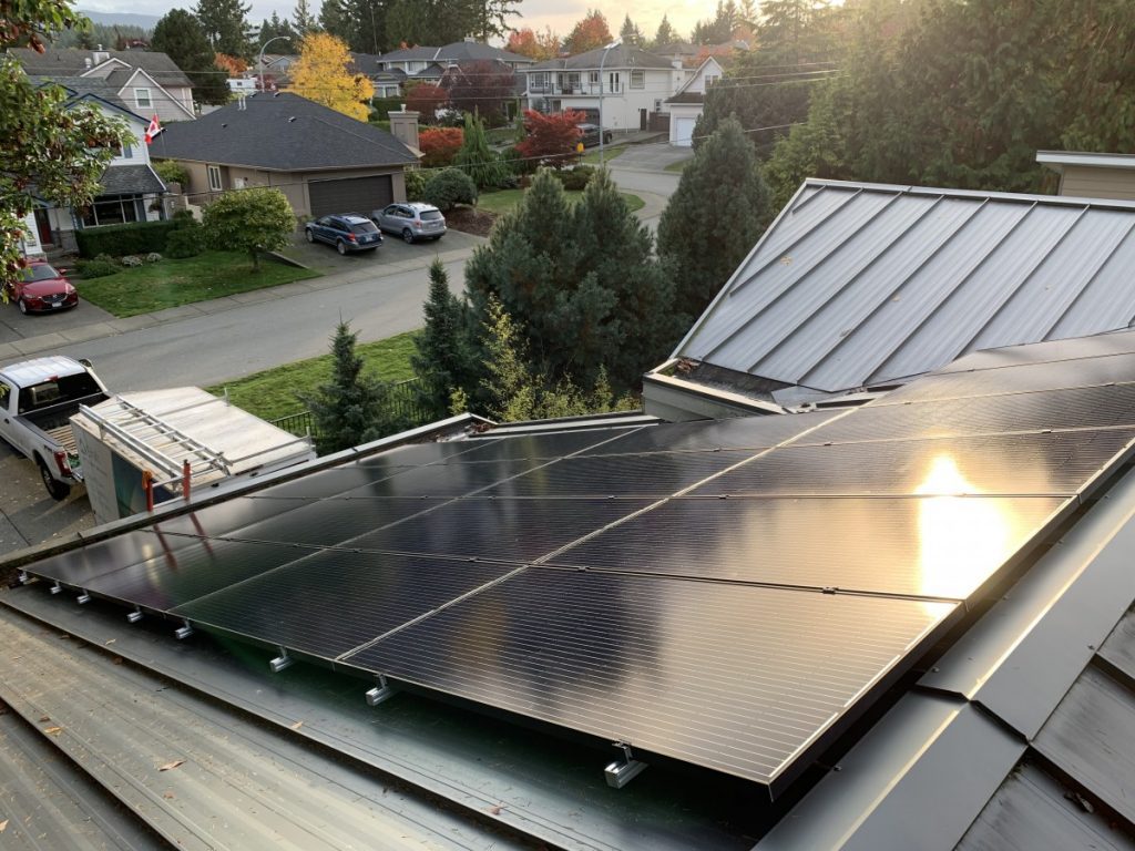 rooftop solar panel installation in Nanaimo BC