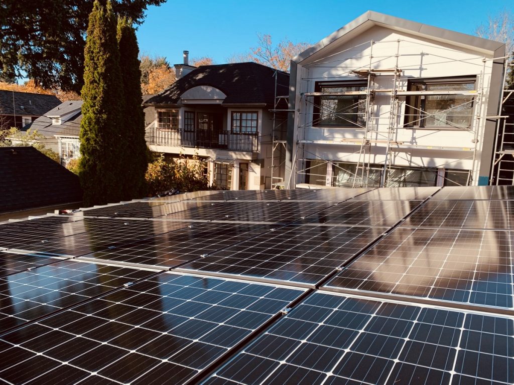 rooftop solar panel installation in Vancouver BC