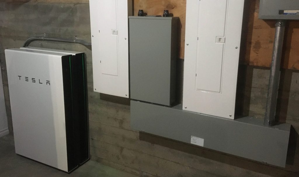 two Tesla Powerwalls installed for customers in Victoria BC