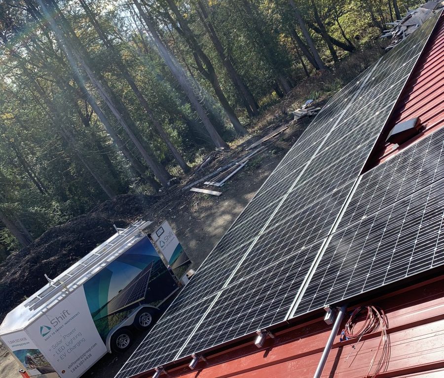 rooftop solar panel installation in Cobble Hill BC