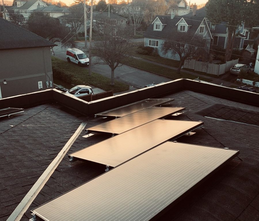 rooftop solar panel installation in Victoria BC