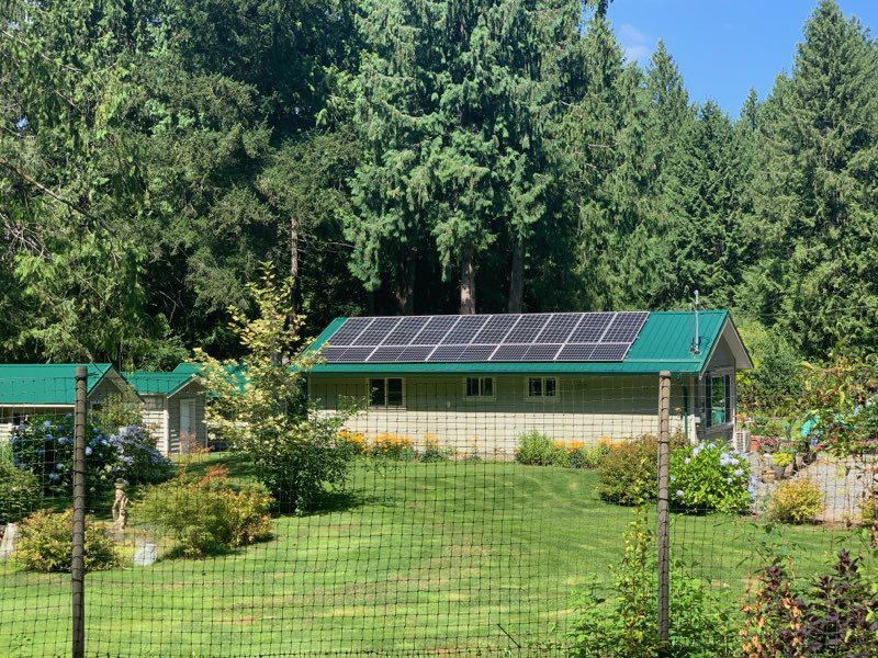 rooftop solar panel installation in Cobble Hill BC