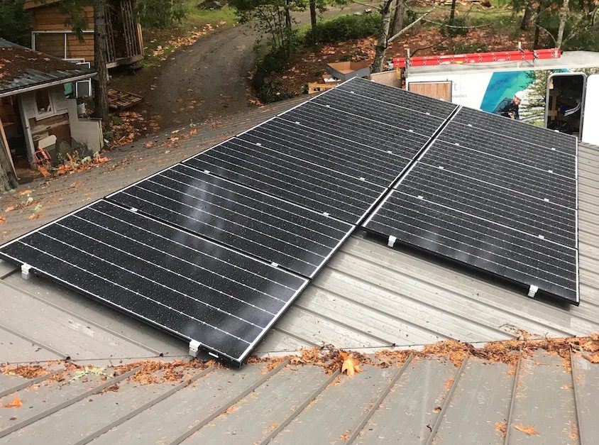 4.02kW Solar Panel Installation, with powerwall, on Salt Spring Island BC