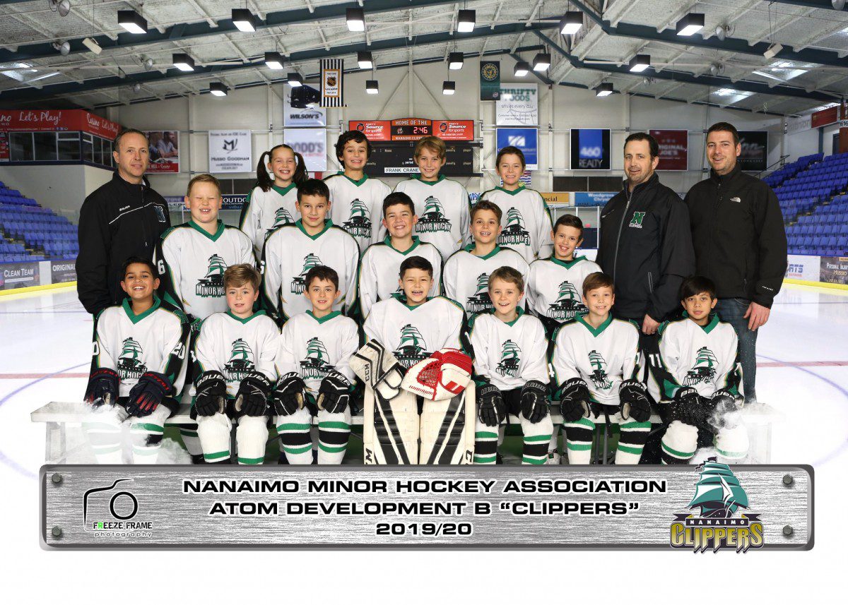 A professional group shot of a minor hockey league team.
